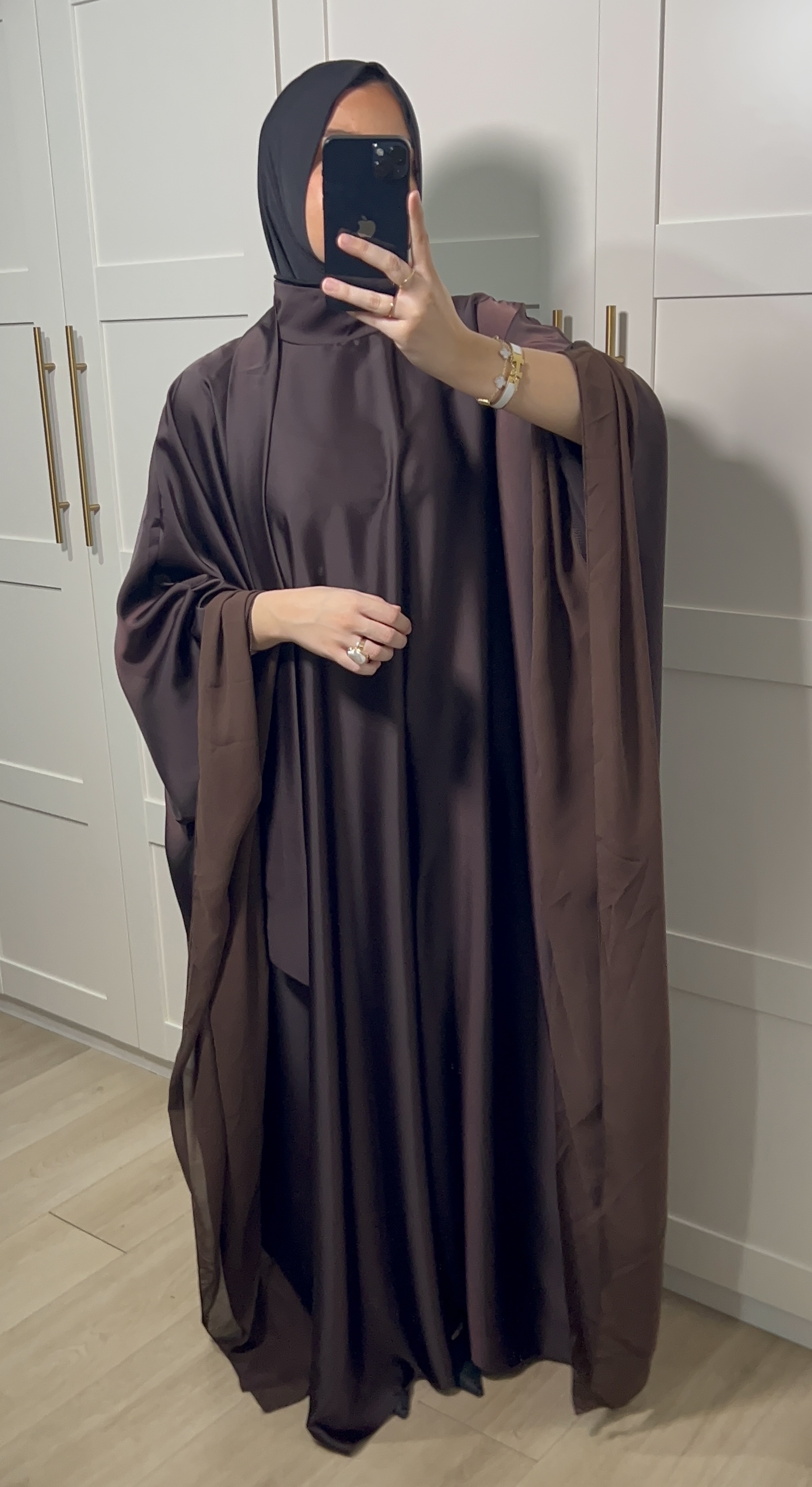 ABAYA JENNAH  MARRON édition Limité